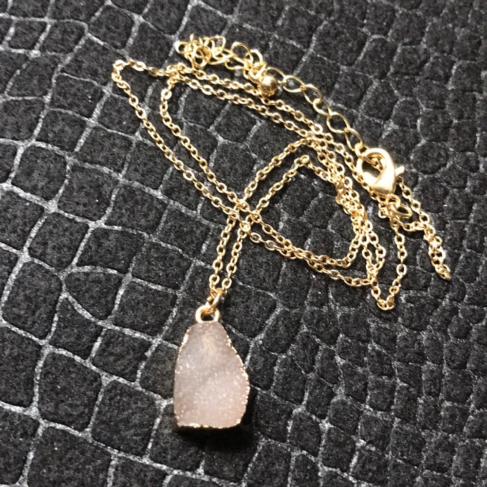 Pink Resin Stone Necklace